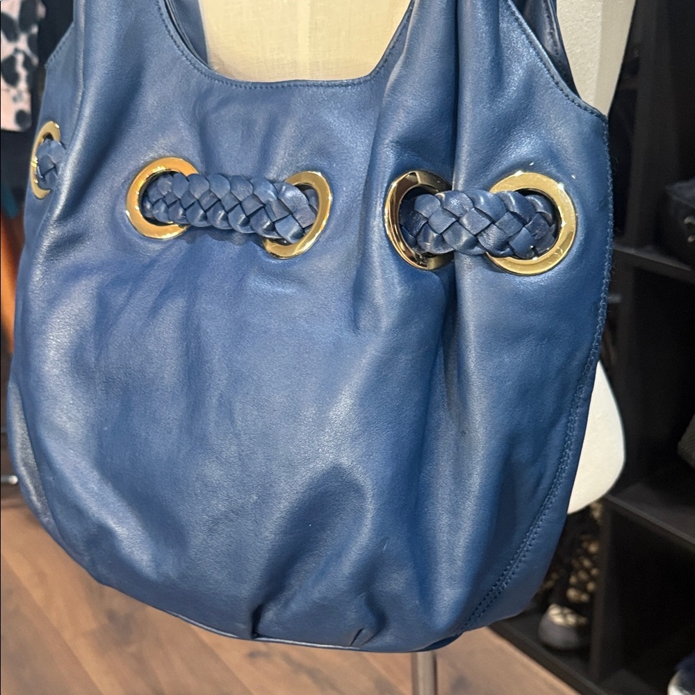 Michael Kors 'Braided Astor Grommet' large satchel - Picture 7 of 14